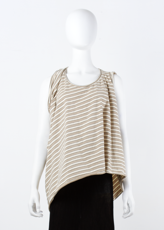 veer tank - beige stripe