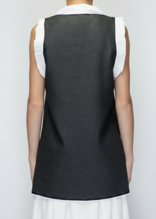 ARCHIVE 50055 - denim ruff tunic black