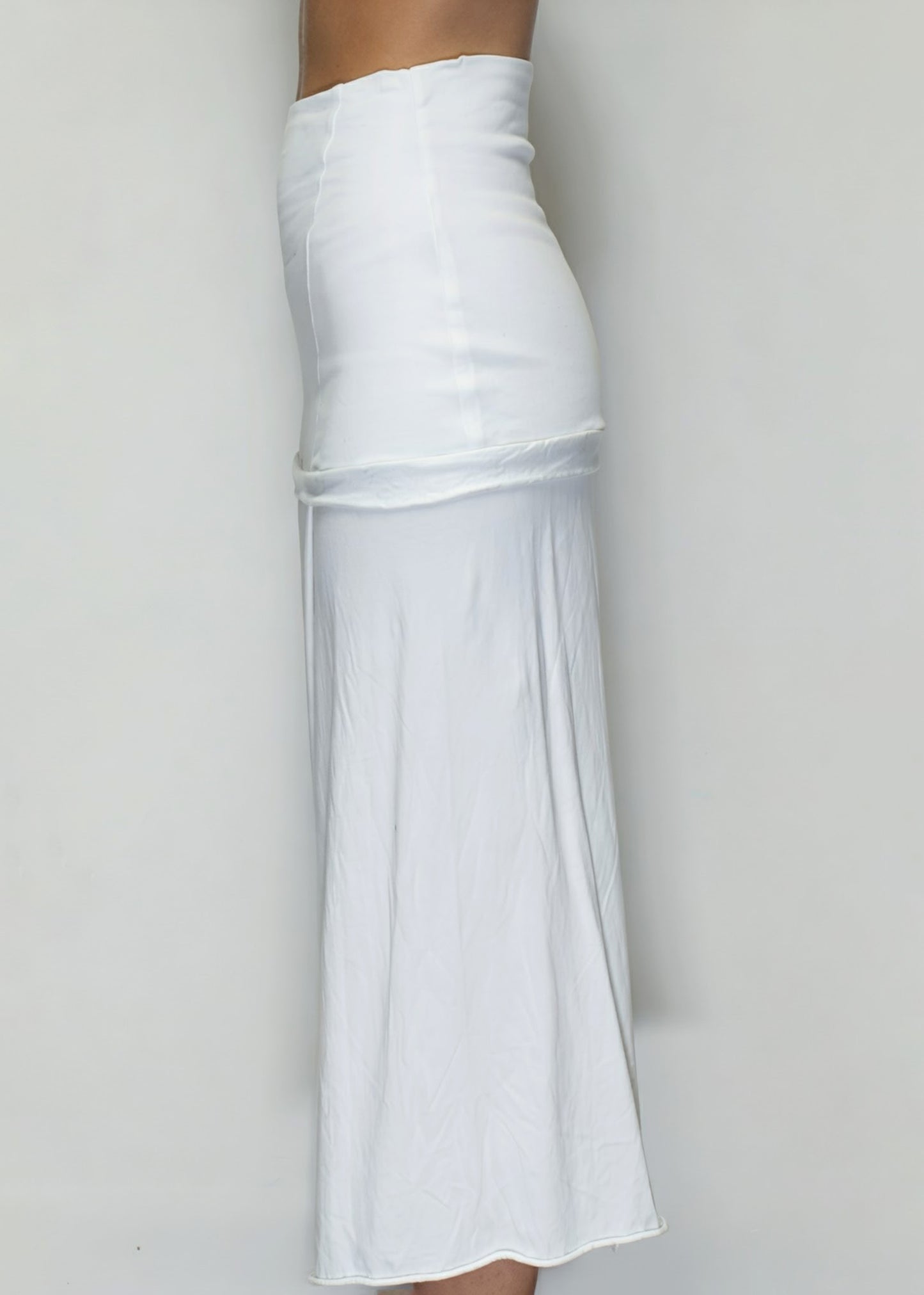 ARCHIVE 50030- sweep skirt jersey white