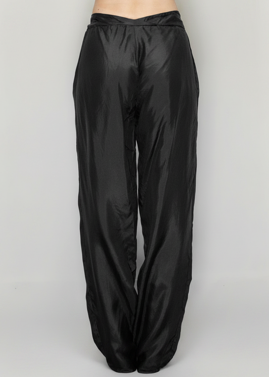 ARCHIVE 50073 - silk tie pant black