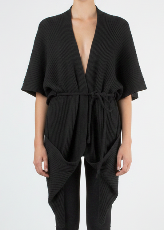 ARCHIVE 50043 - point pocket cardigan black