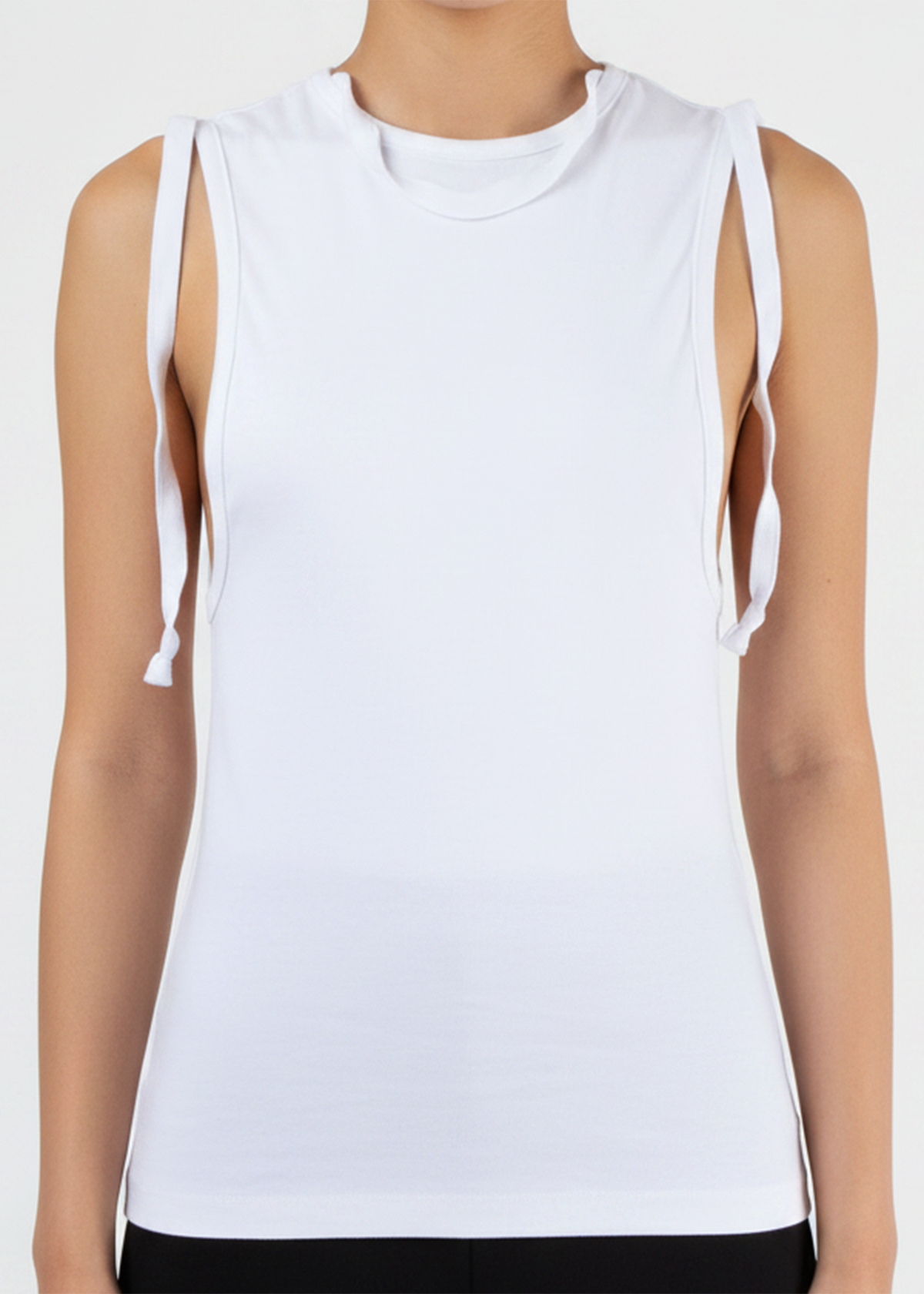 ARCHIVE 22053 - white rib tank top