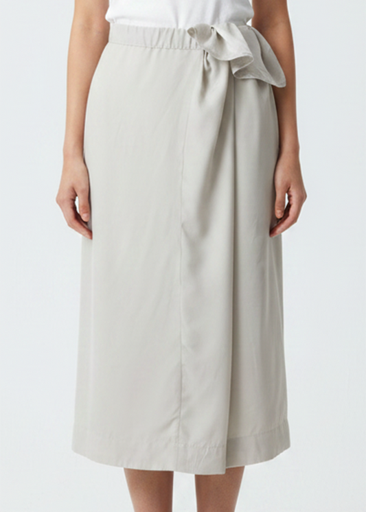 ARCHIVE 30126 - smoke silk drape skirt