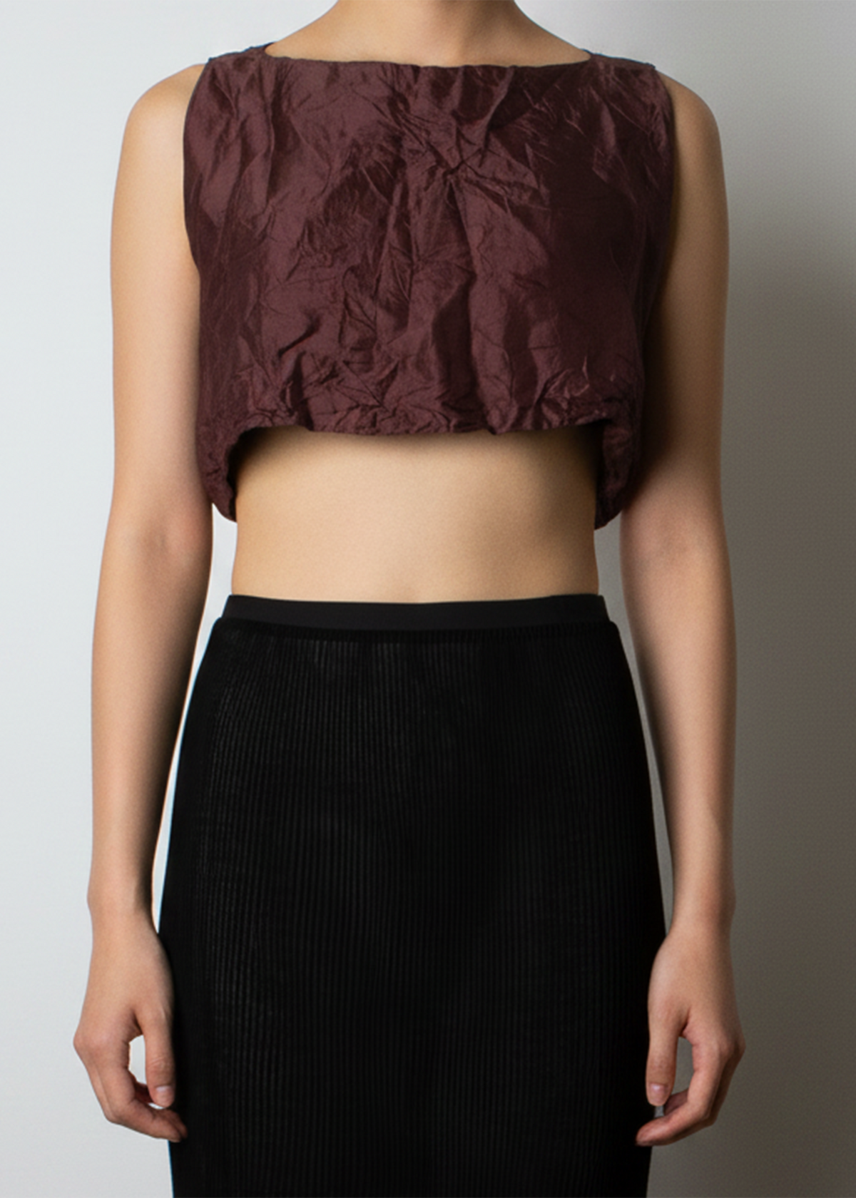 ARCHIVE 30141 - crushed brown crop top