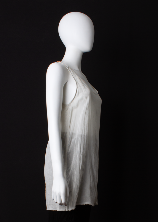 ARCHIVE 30104 - wool silk tank top in smoke