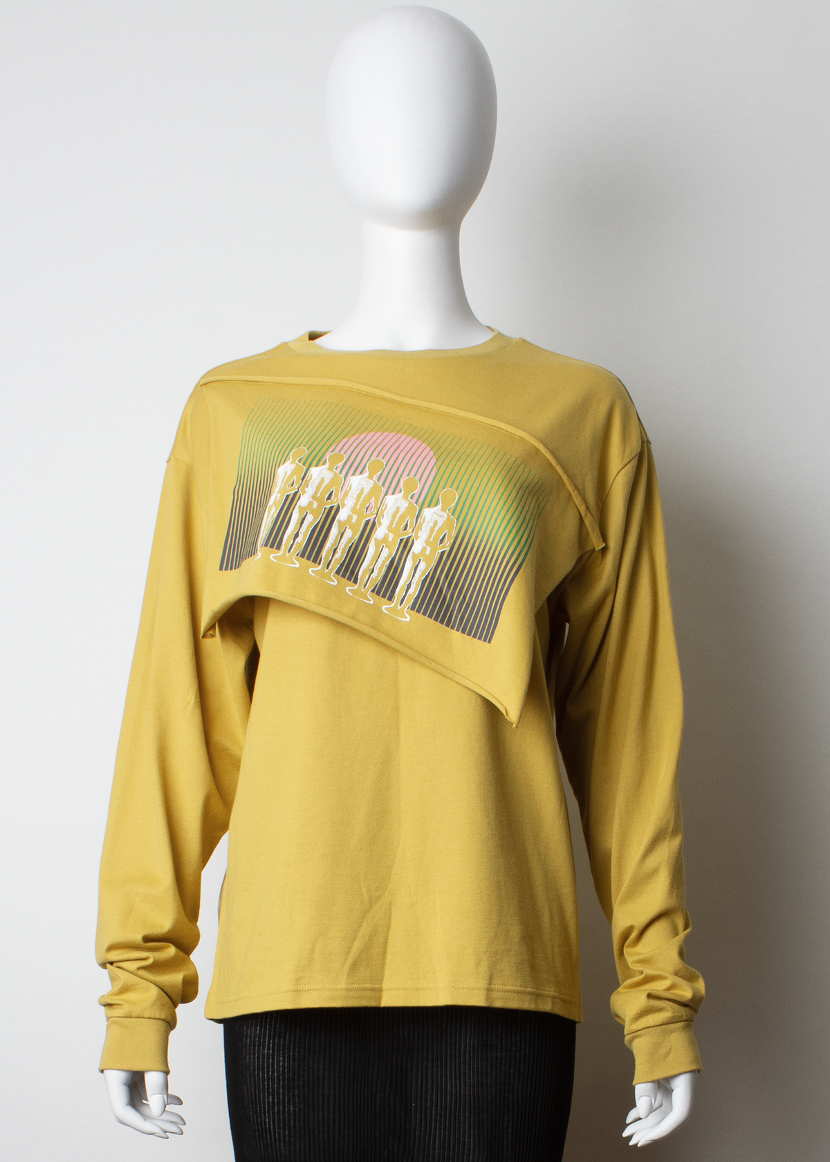 ARCHIVE 30160 - printed cotton tshirt mustard