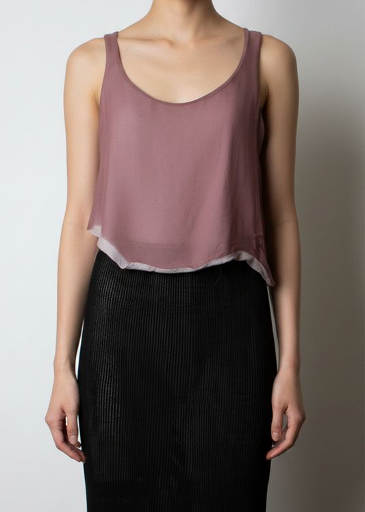 ARCHIVE 30166 - wine silk tank