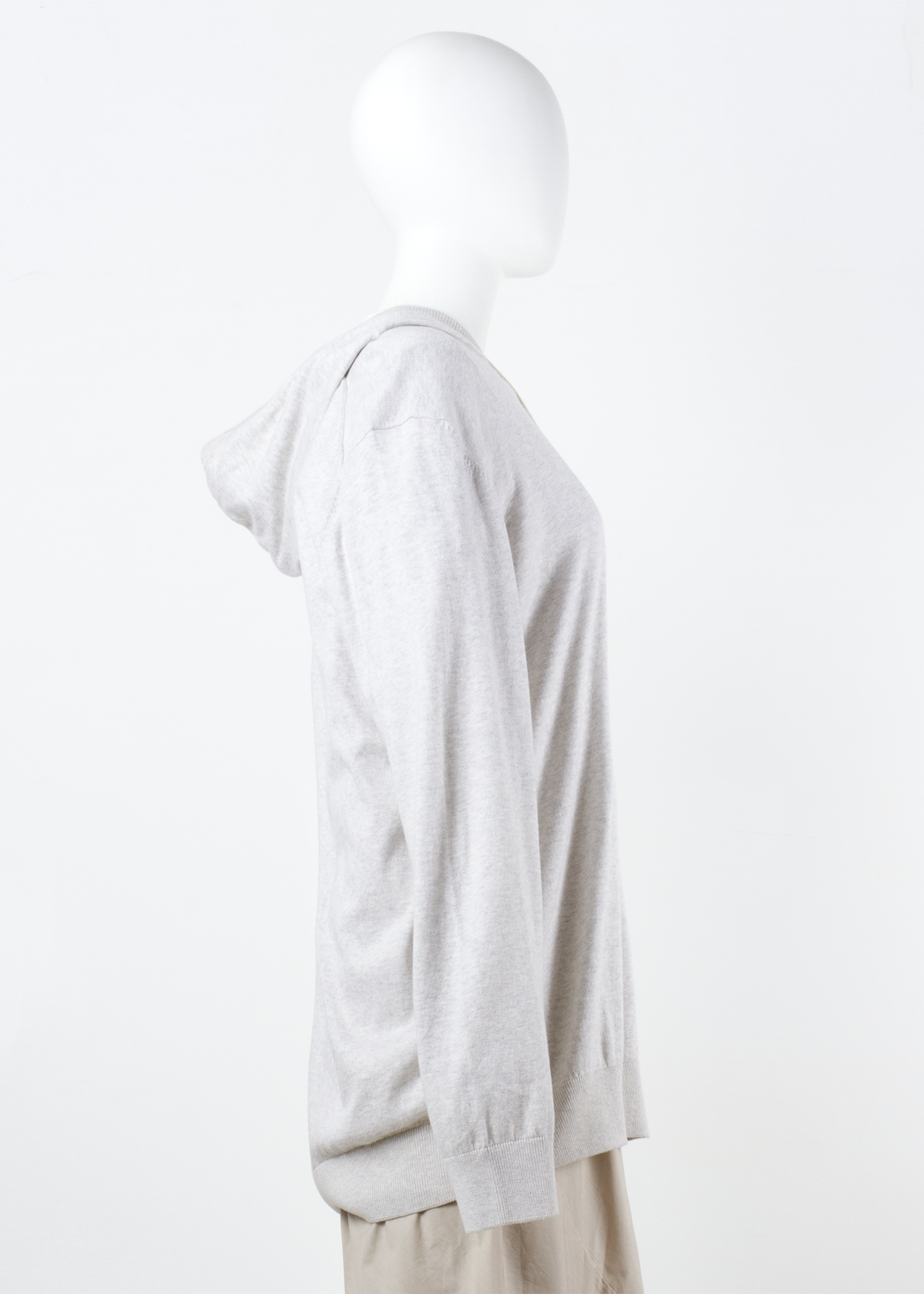 slump sweater - white heather