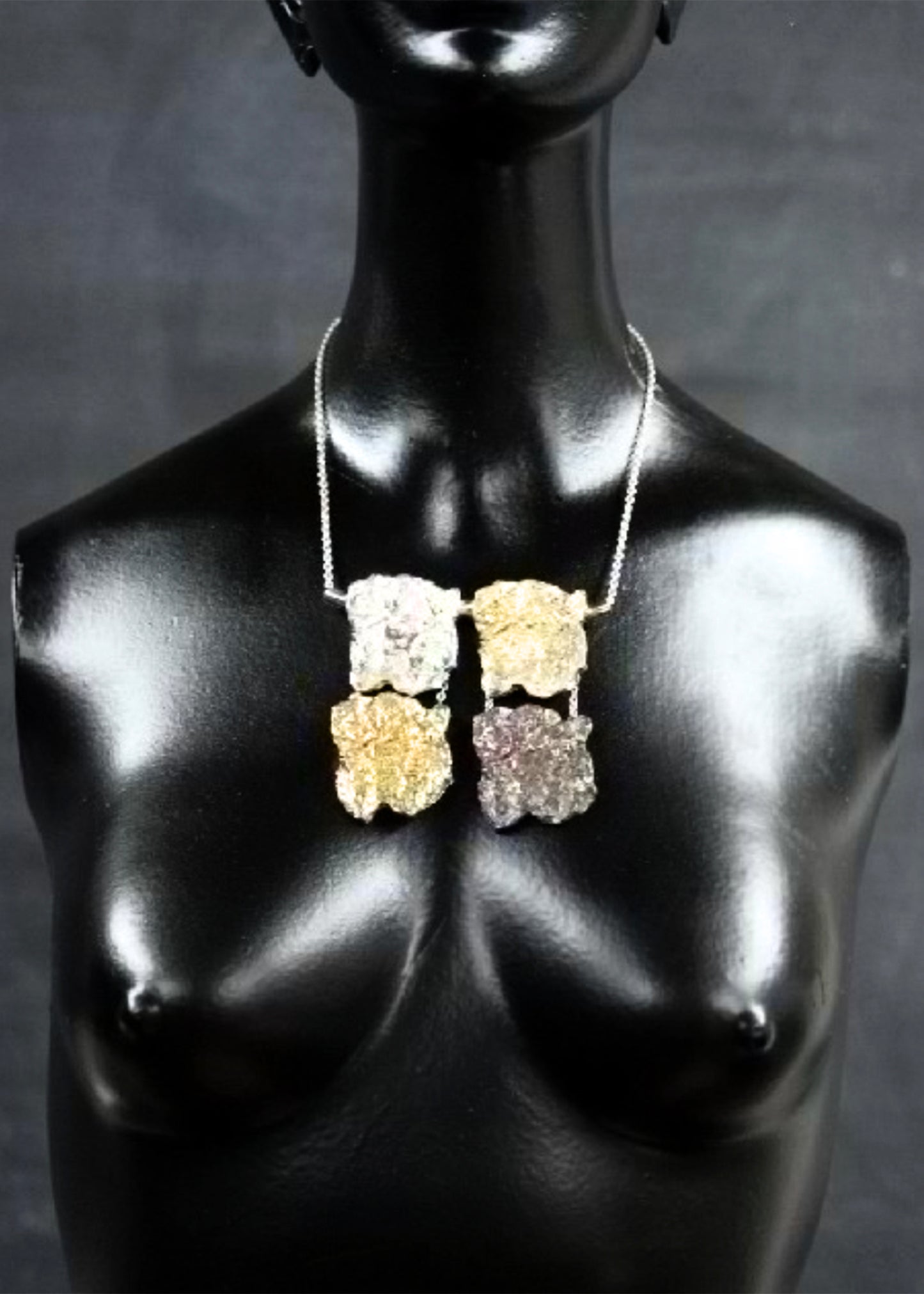ARCHIVE 40109 - window necklace mixed metals