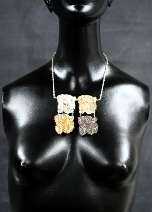 ARCHIVE 40109 - window necklace mixed metals