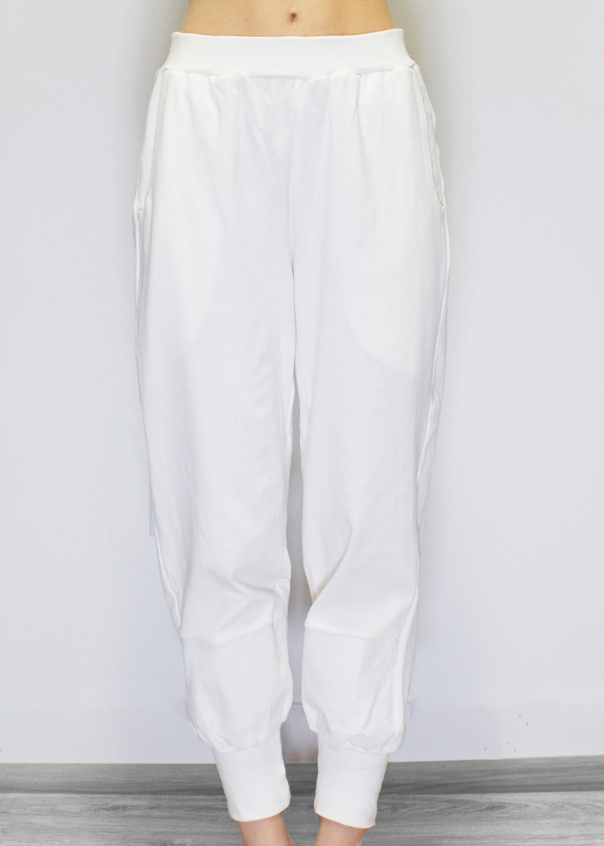 ARCHIVE 50047 - cotton denim sweatpants white