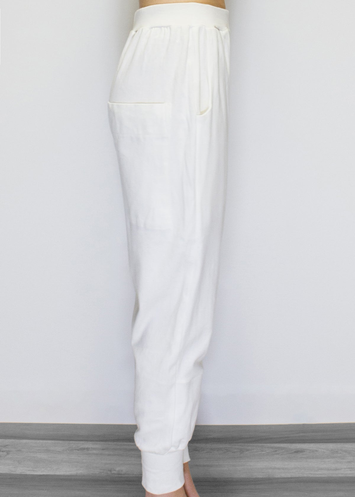 ARCHIVE 50047 - cotton denim sweatpants white