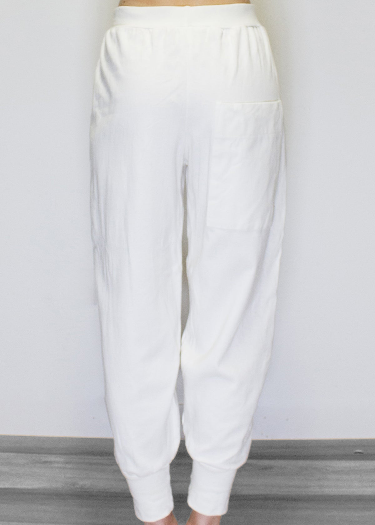 ARCHIVE 50047 - cotton denim sweatpants white