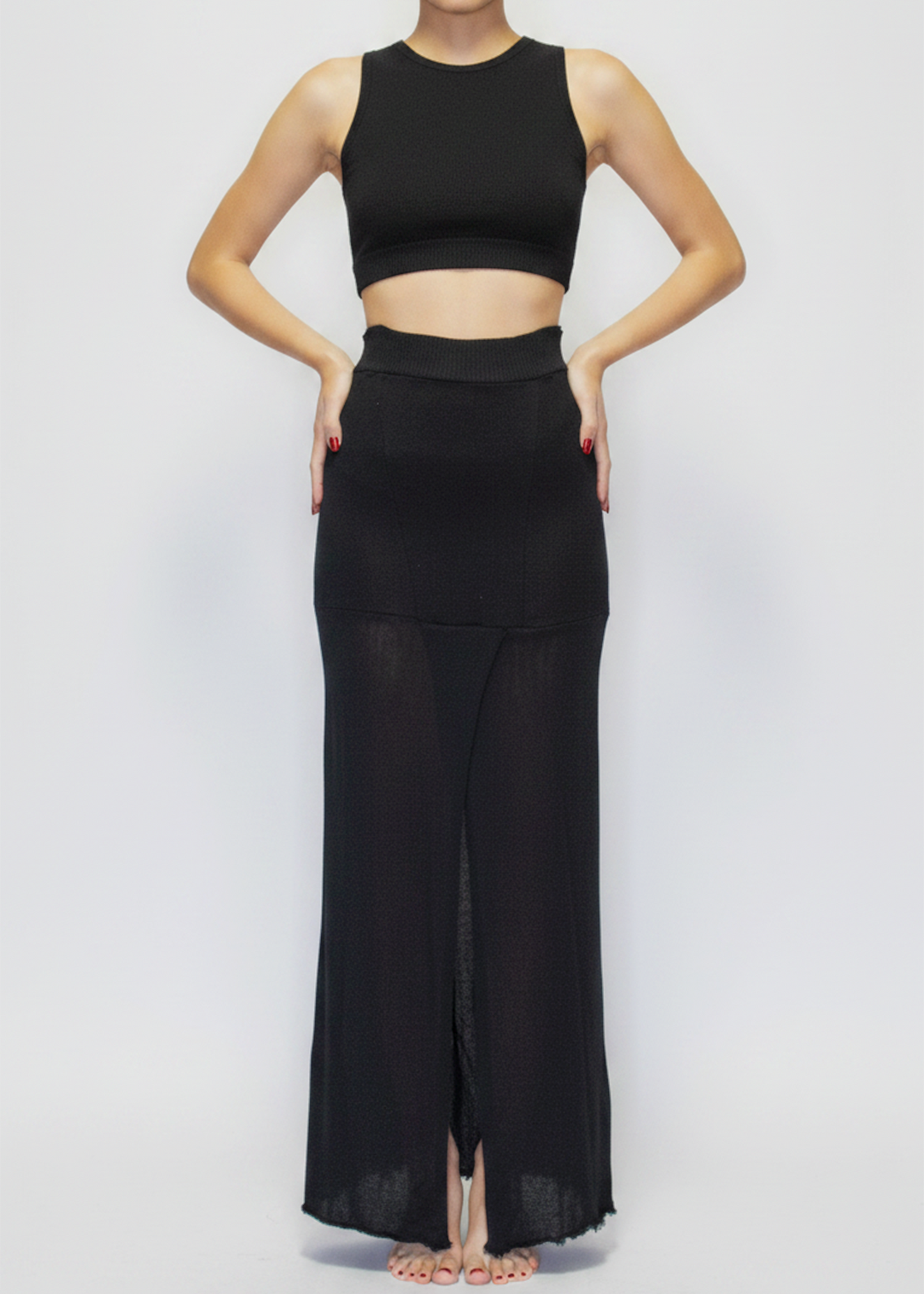 ARCHIVE 50028 - sweep skirt black