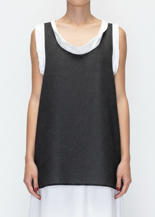 ARCHIVE 50055 - denim ruff tunic black