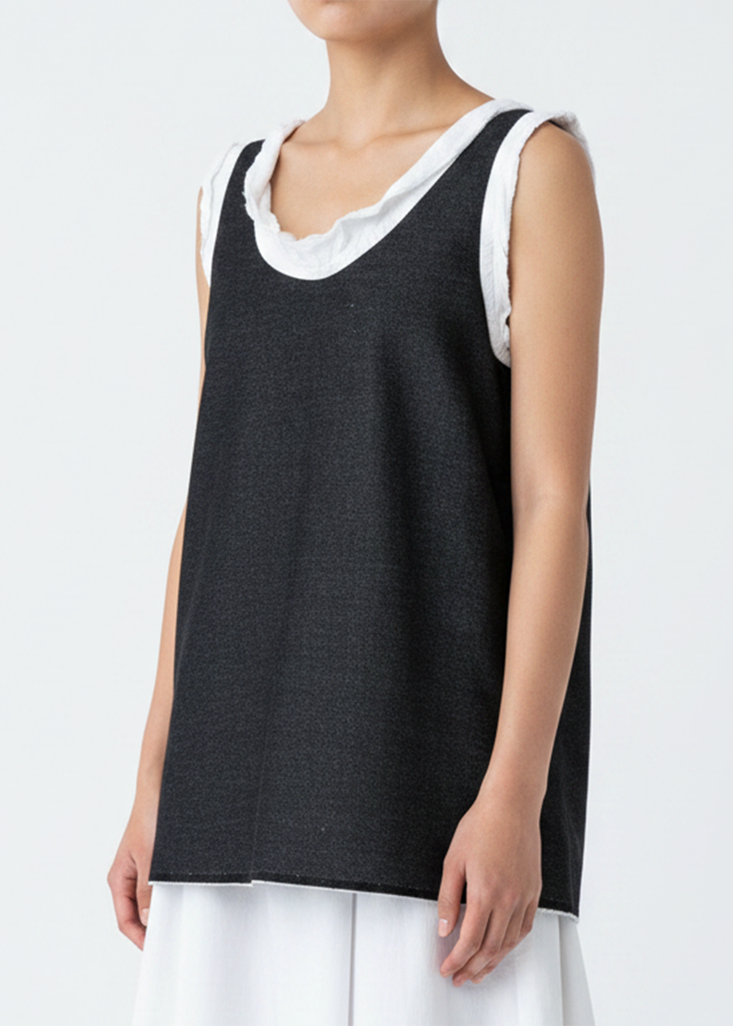 ARCHIVE 50055 - denim ruff tunic black