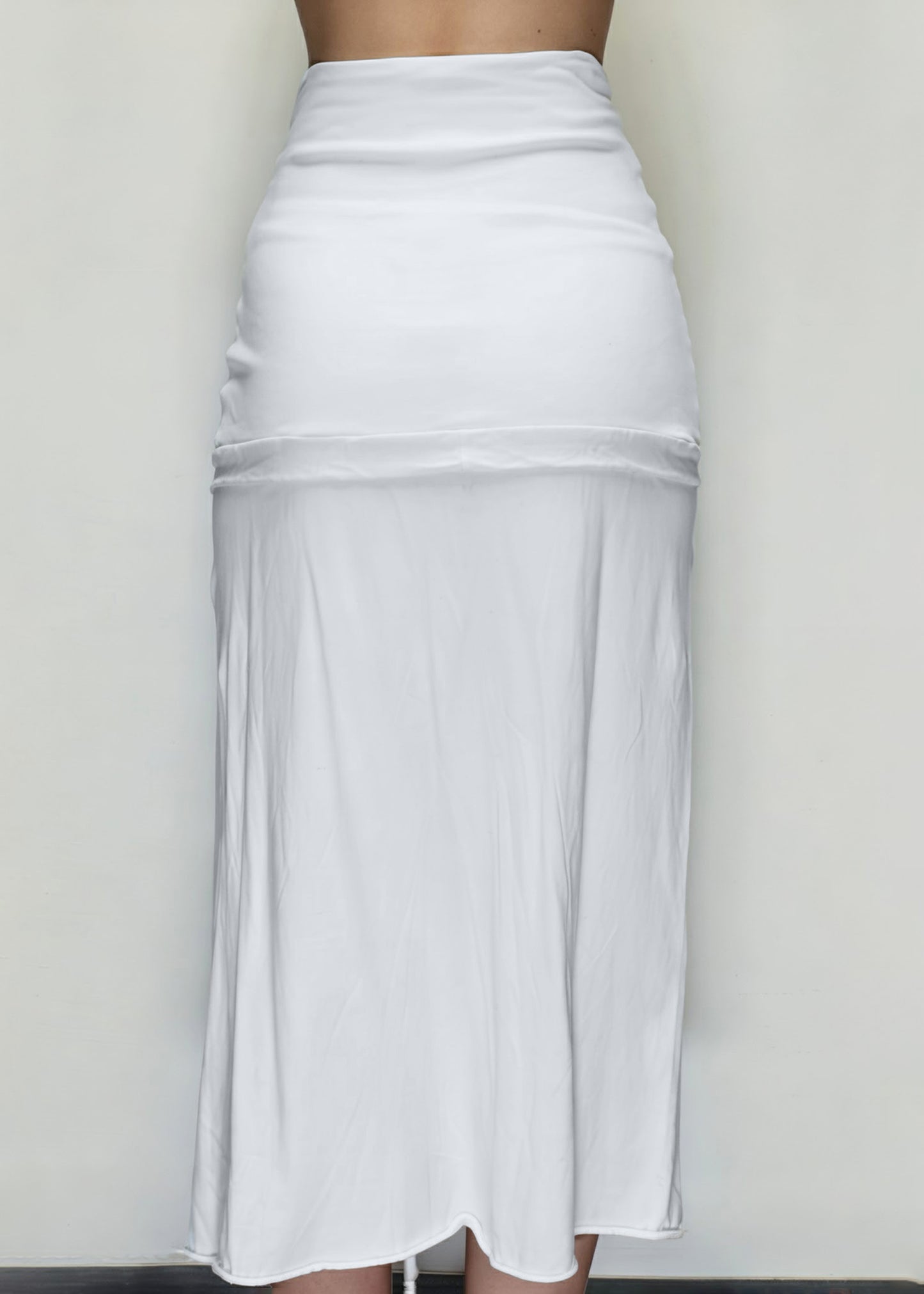 ARCHIVE 50030- sweep skirt jersey white
