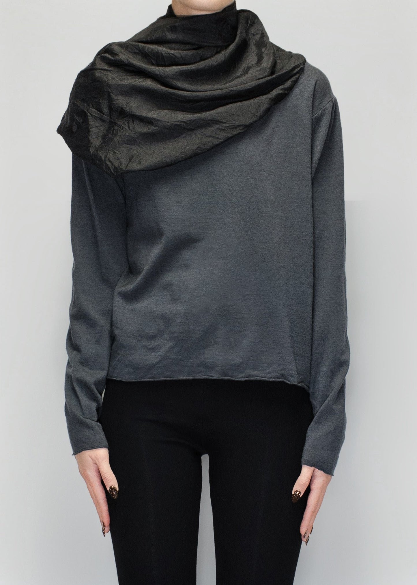 ARCHIVE 50069 - silk tube sweater charcoal
