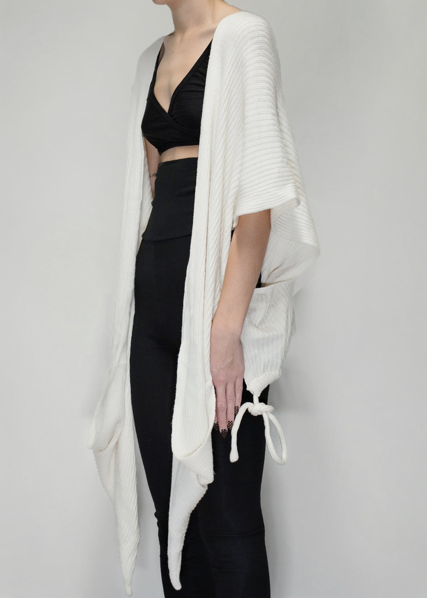 ARCHIVE 40121 - point pocket cardigan ivory