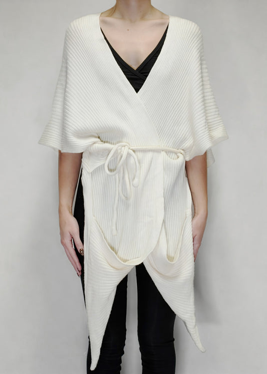 ARCHIVE 40121 - point pocket cardigan ivory