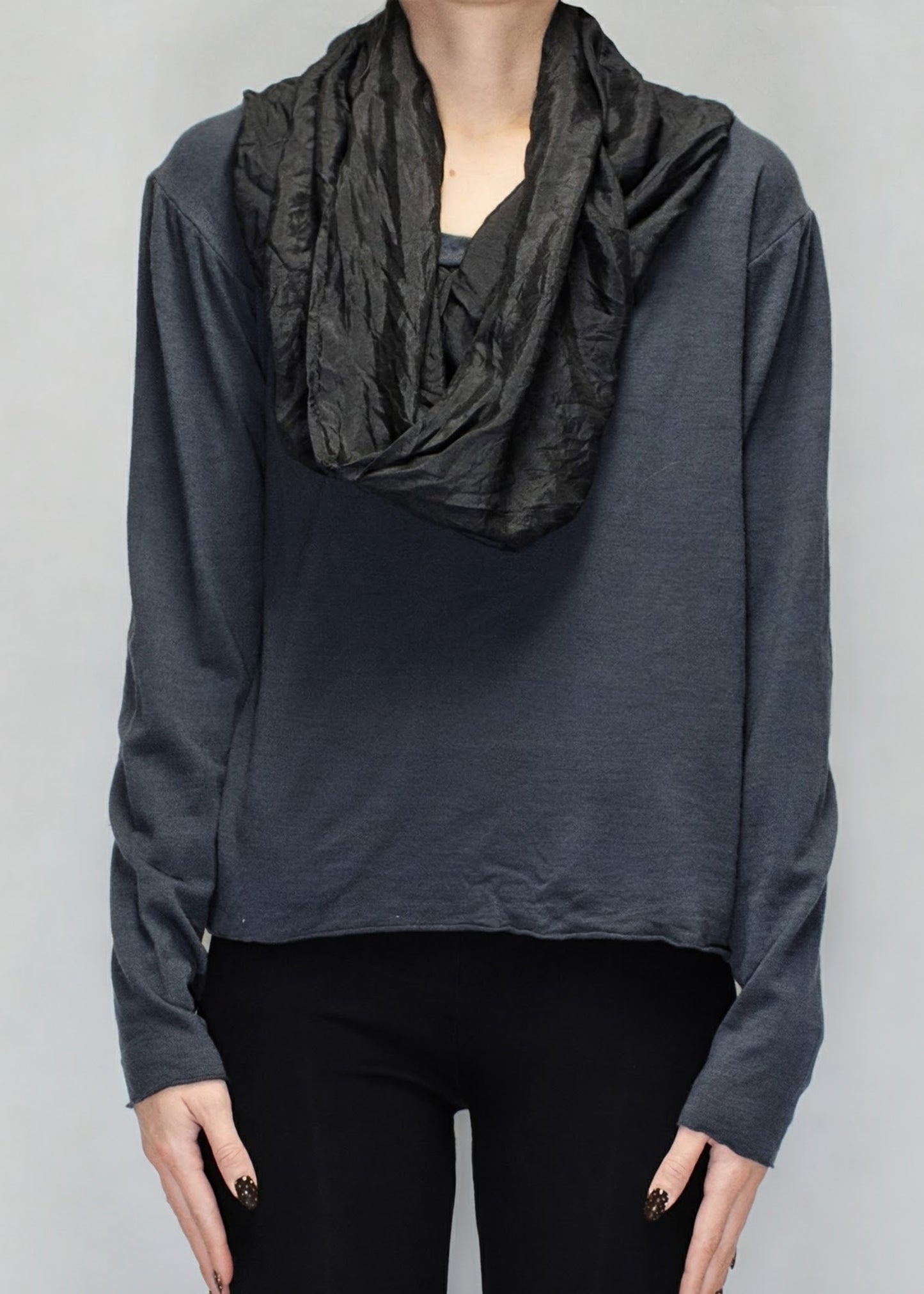 ARCHIVE 50069 - silk tube sweater charcoal