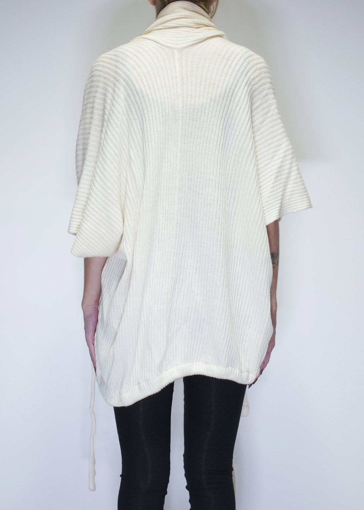 ARCHIVE 40122 - scarf wrap cardigan ivory