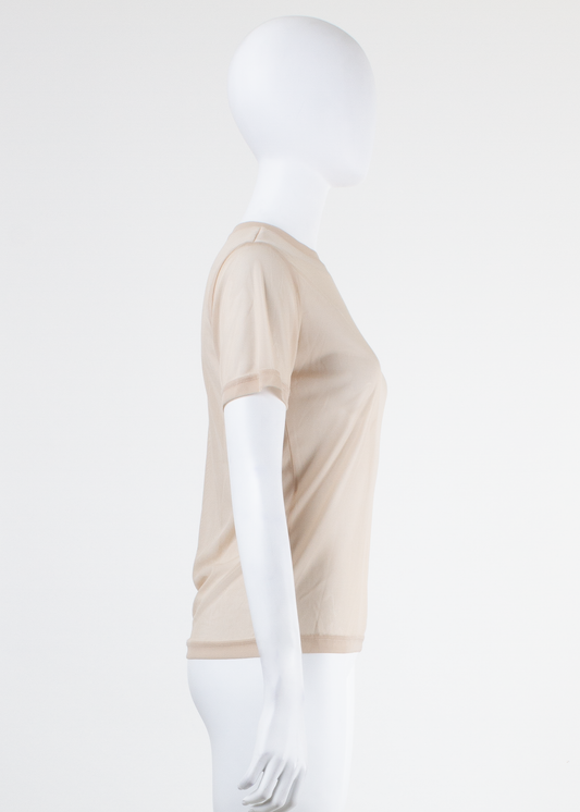ARCHIVE 22020 - nude sheer tshirt