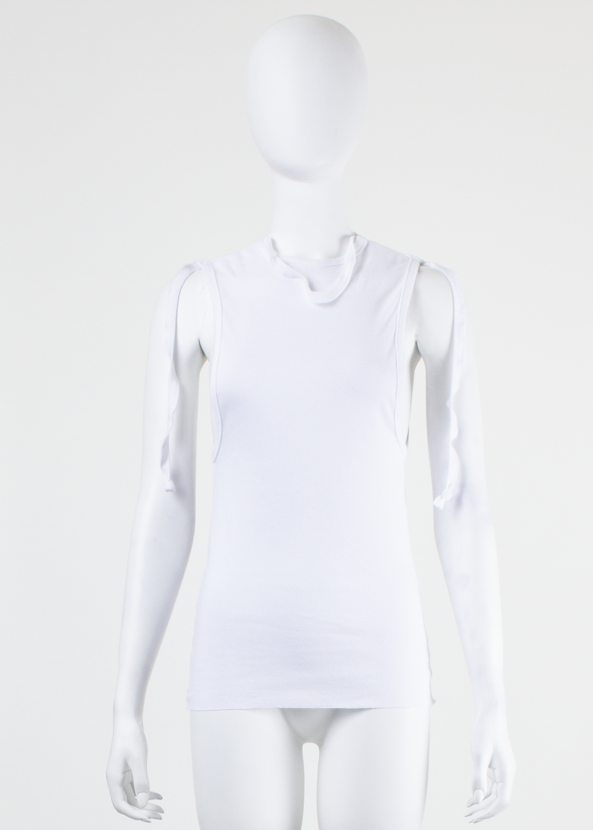 ARCHIVE 22053 - white rib tank top